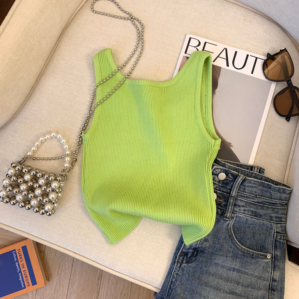 Chic Studded Monogram Printed Camisole