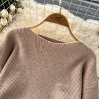 Loose Sweater&Half-body Skirt 2Pcs
