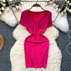 Bodycon Dress&Chiffon Cardigan 2Pcs