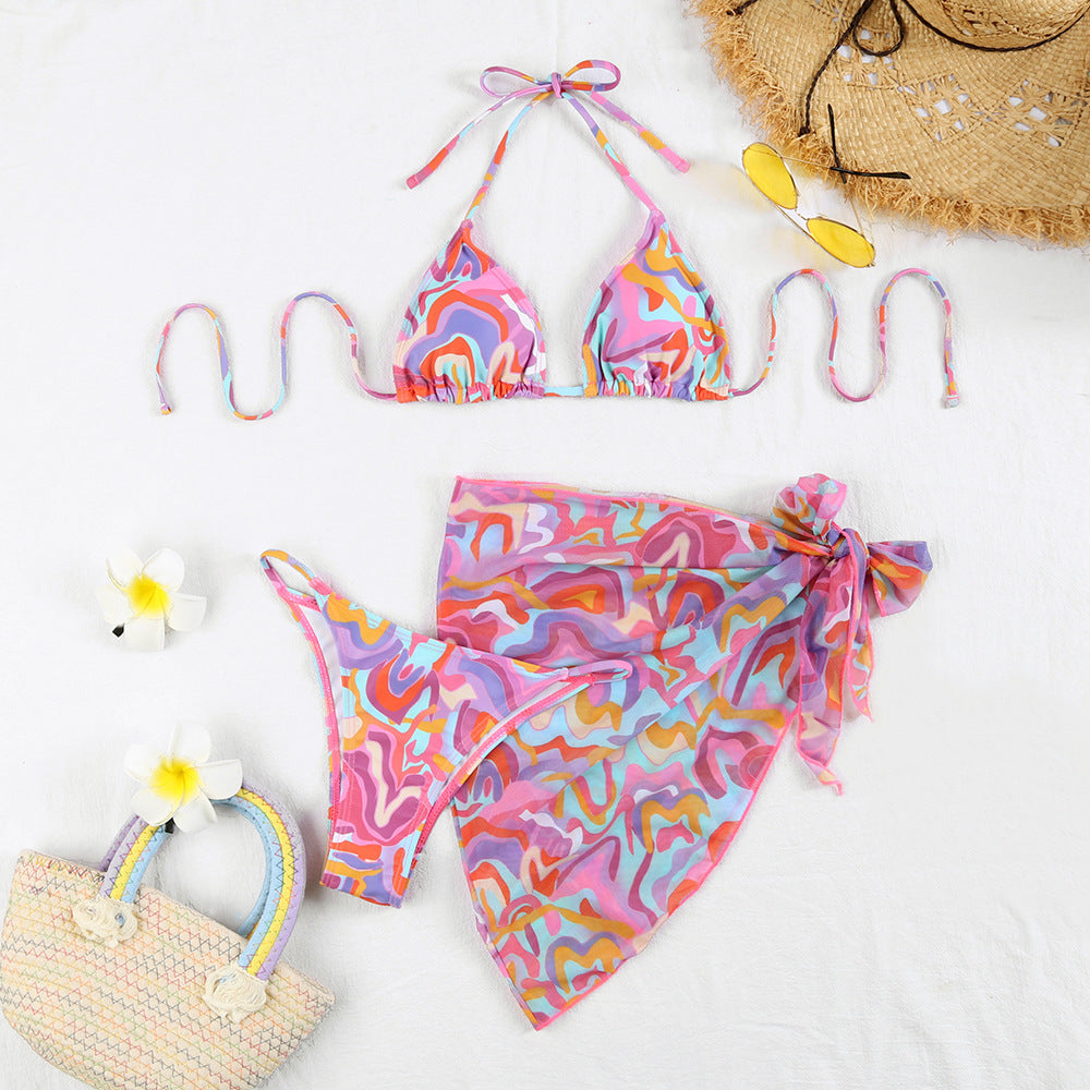 Multi-color Printed Sexy Bikini
