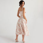 Backless Floral Printed Slip Dress