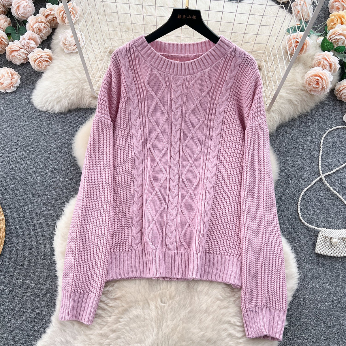 Twisted Sweater&Draped Trousers 2Pcs