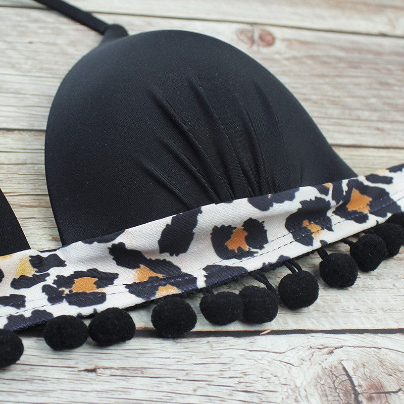 Backless Leopard-Print Low-Rise Bikini