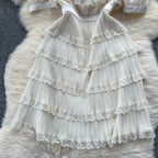 Sweetie Patchwork Layered Lace Cake Dress