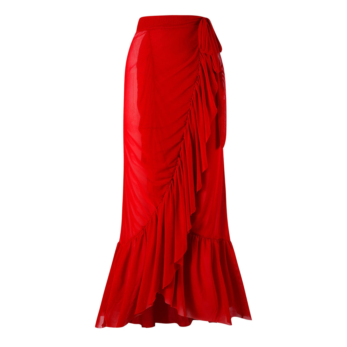 One-piece Belly-Shading Backless Swimsuit Chiffon Skirt