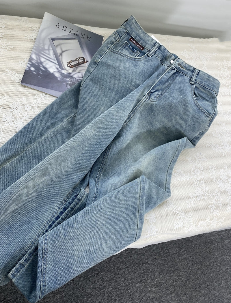 Korean Style Color-blocking Jeans