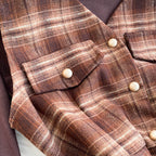 Turtleneck Sweater&Plaid Dress 2Pcs