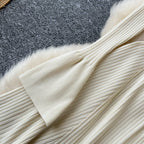 Flared Sleeve Bodycon Knitted Dress