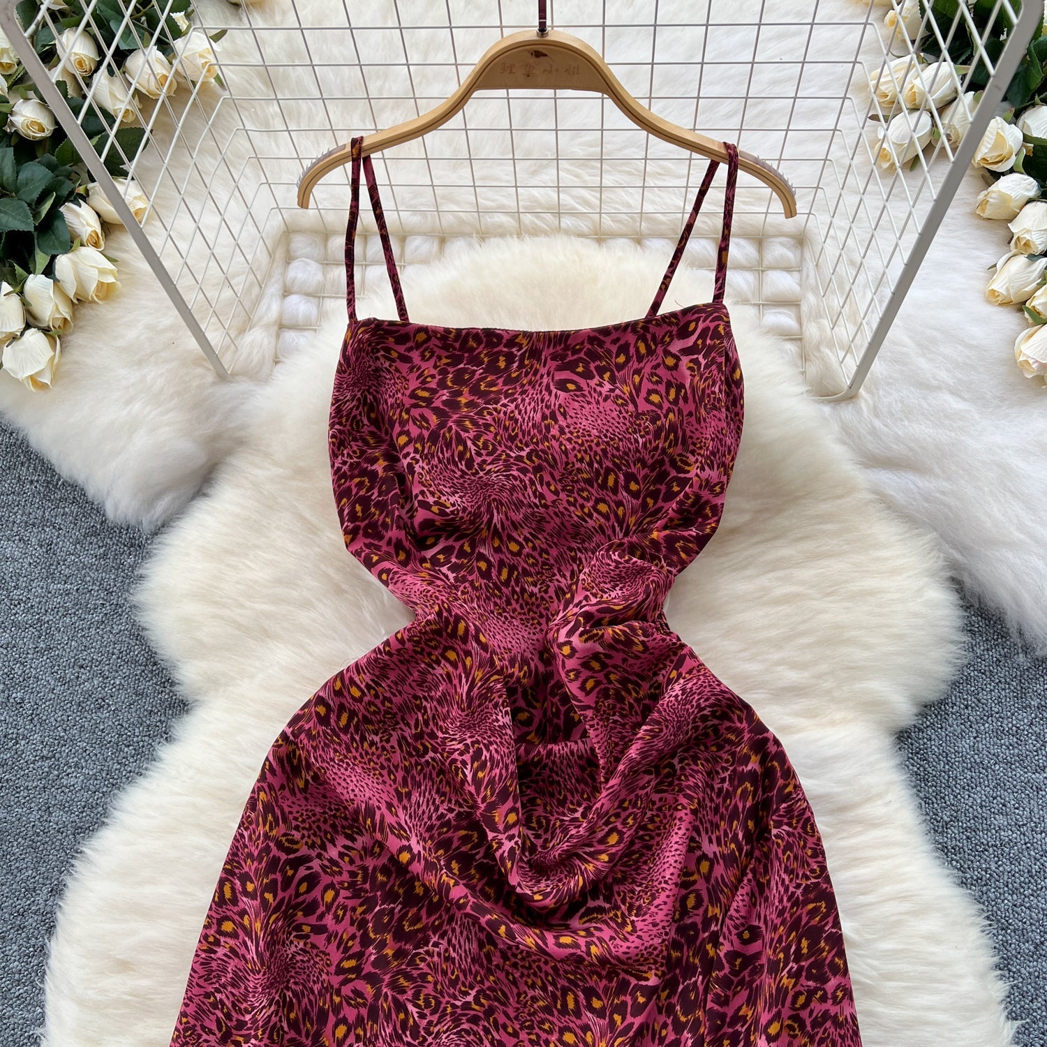 Floral Printed Split Chiffon Dress