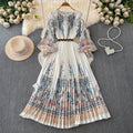 Courtly Floral Printed A-line Dress
