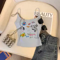 American Style Cartoon Printed Camisole