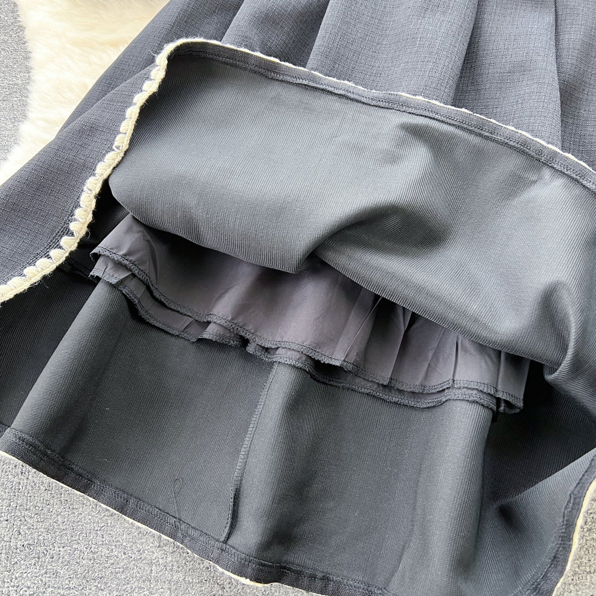 Lapeled Blazer&Draped Skirt 2Pcs