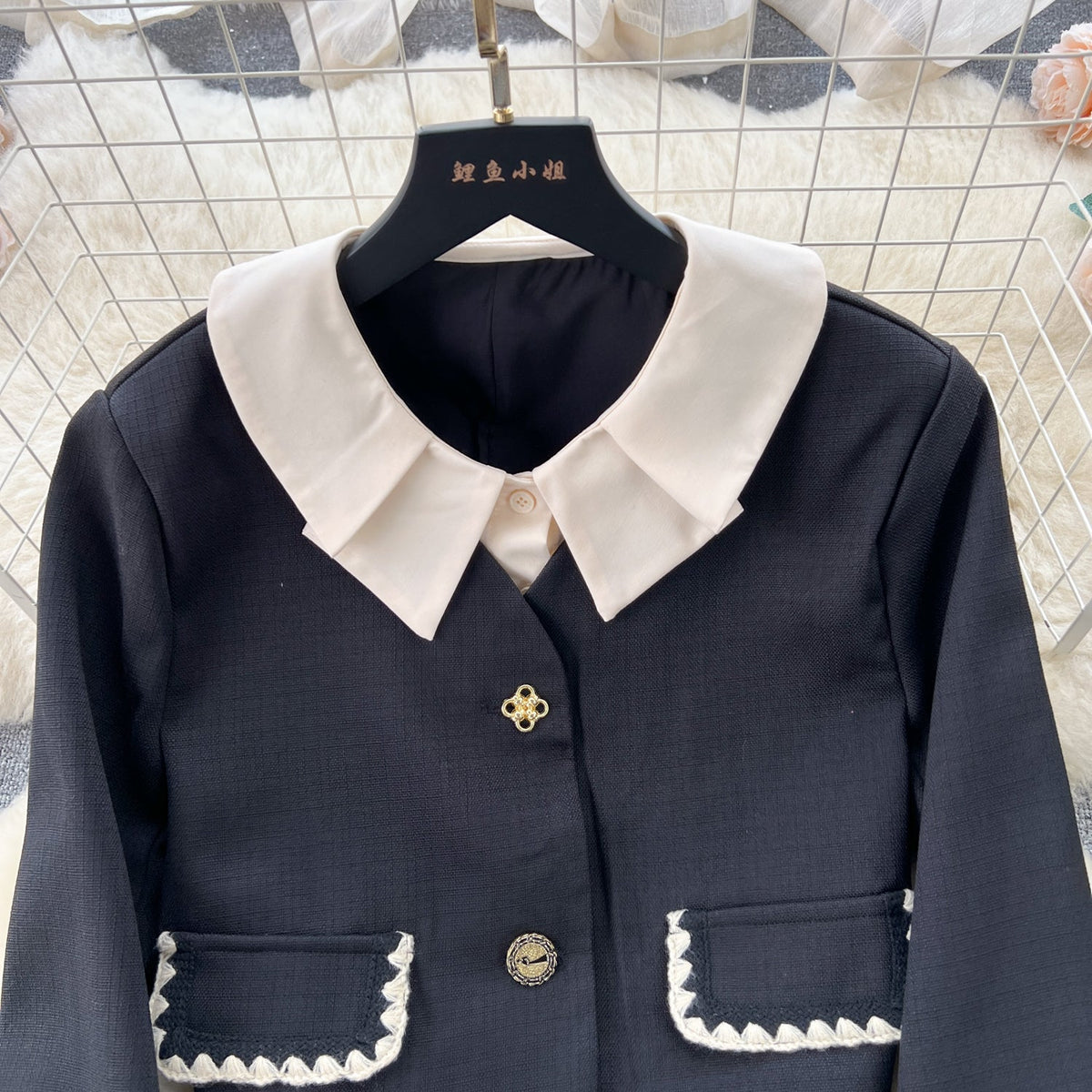 Lapeled Blazer&Draped Skirt 2Pcs