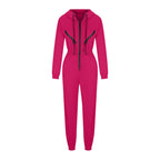 Color Blocking Hooded Jumpsuits