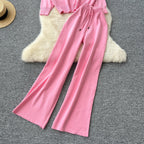 Monogrammed Sweater&Trousers Casual 2Pcs