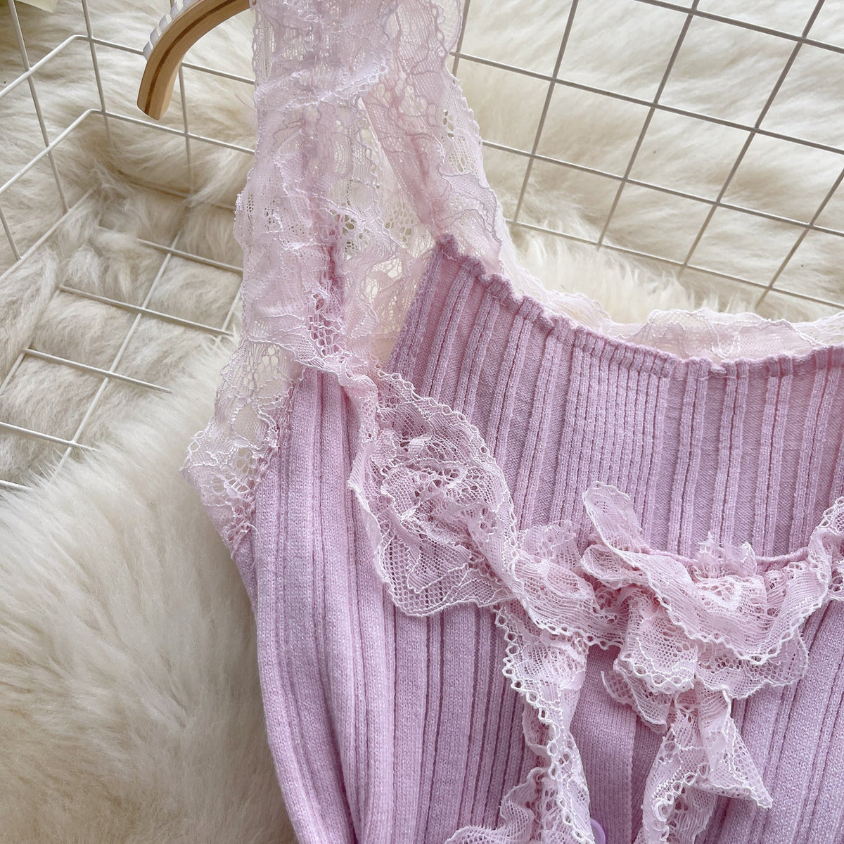 Sweetie Lace Trim Camisole Top