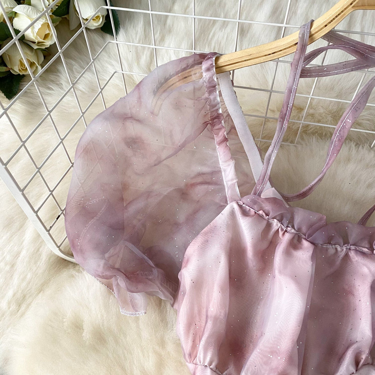 Fairy Tie-dye Puffy Mesh Dress