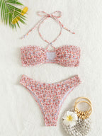 Floral Halter Bikini Suit