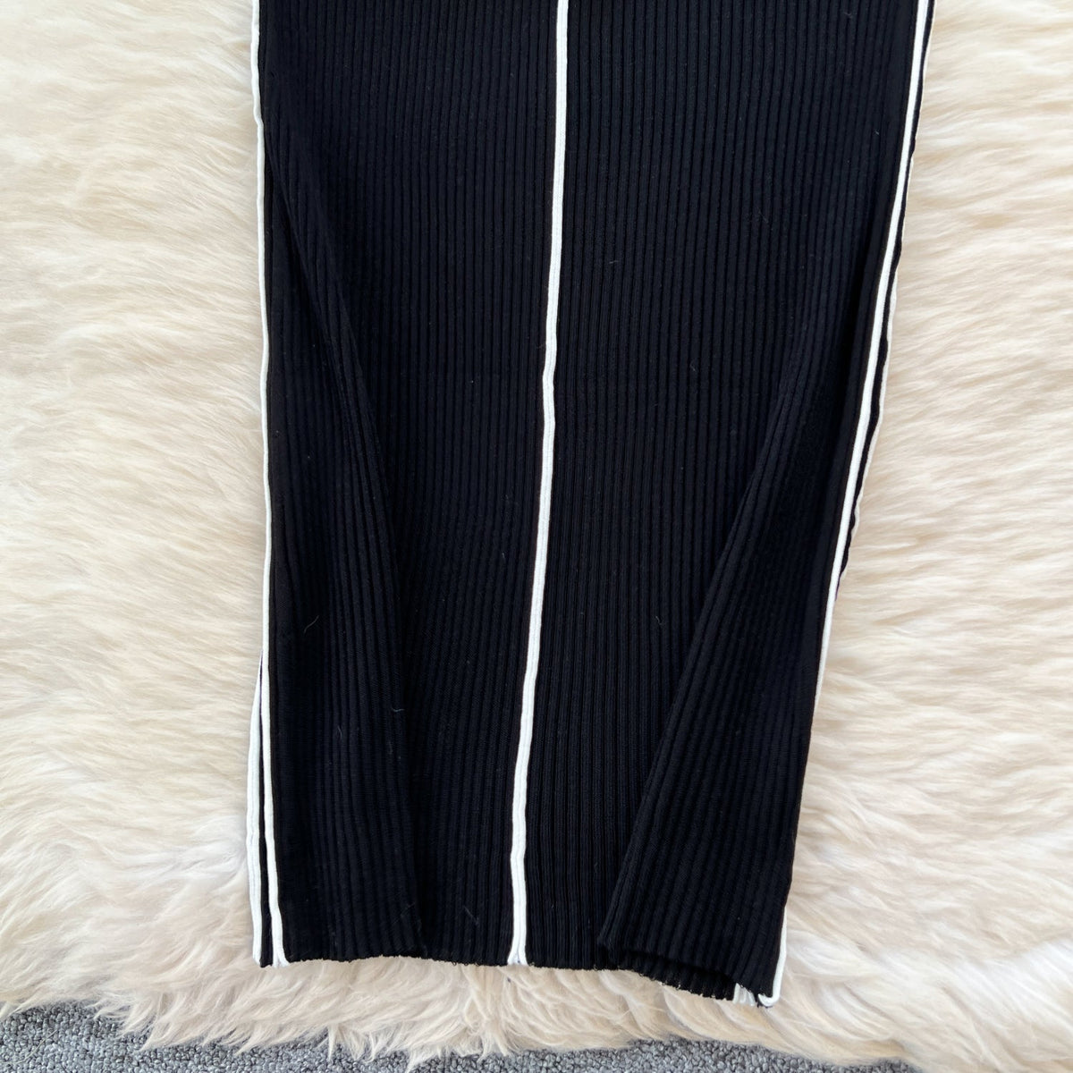 Color Blocking Sleeveless Knitted Dress