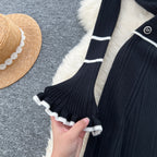 Vintage Polo Collar Knitted Dress