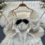 Sweetie Patchwork Layered Lace Cake Dress