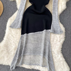 Irregular Design Patchwork Fishtail Dress