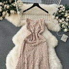 Party Sequined Fishtail Slip Dress