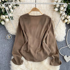 Premium V-neck Drawstring Top