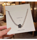 Camellia Asymmetric Design Collarbone Chain
