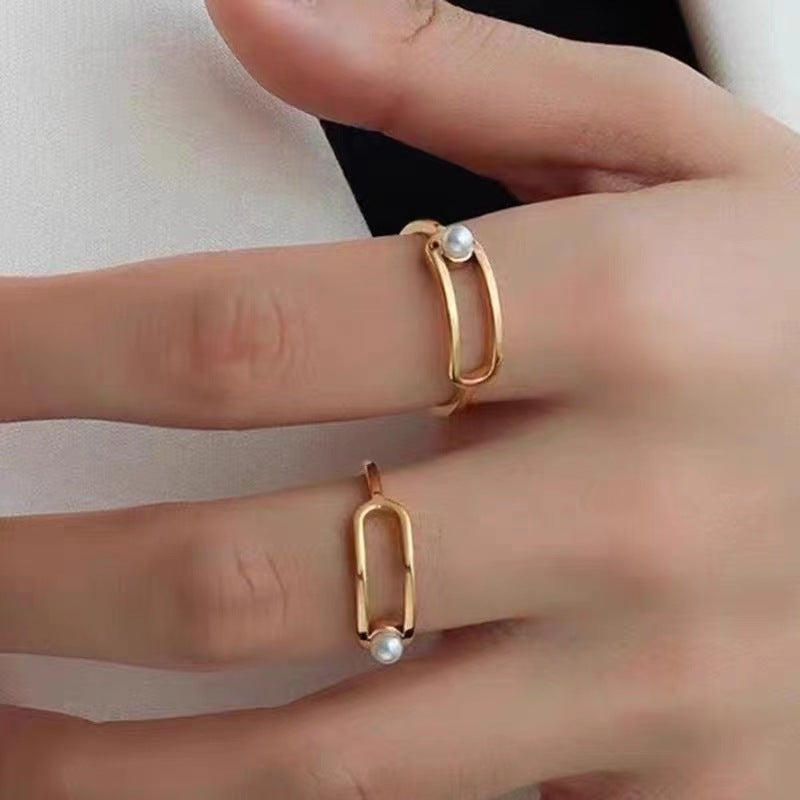 Pearl Adjustable Designer Ring