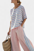 Flaminia - elegant blue and soft trousers