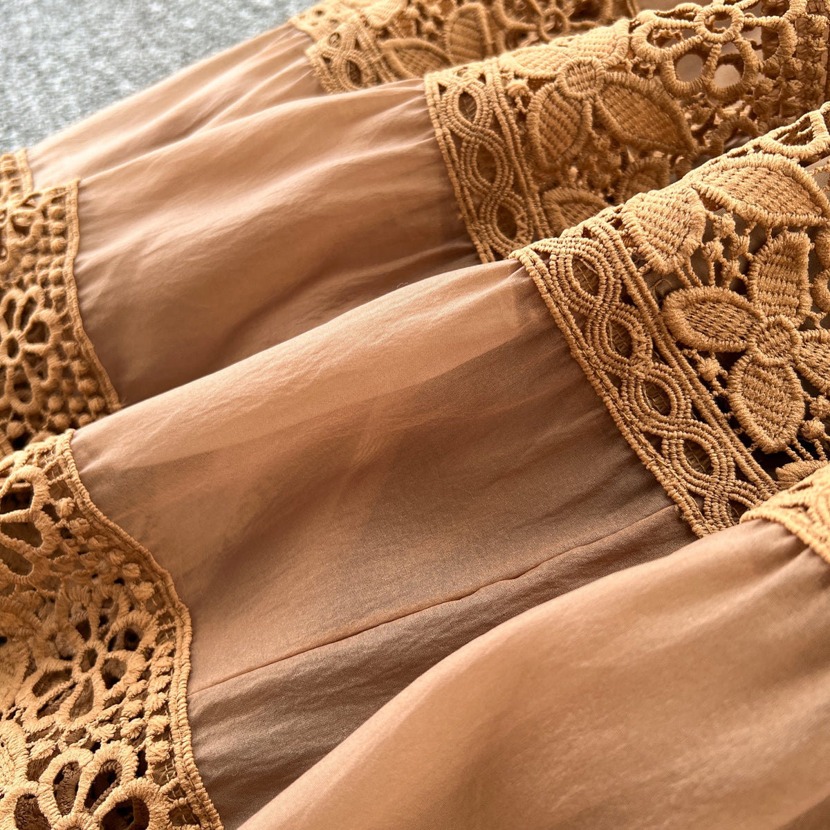 Courtly Elegant Lace Patchwork Dress