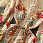 Courtly Mesh Patchwork Floral Dress