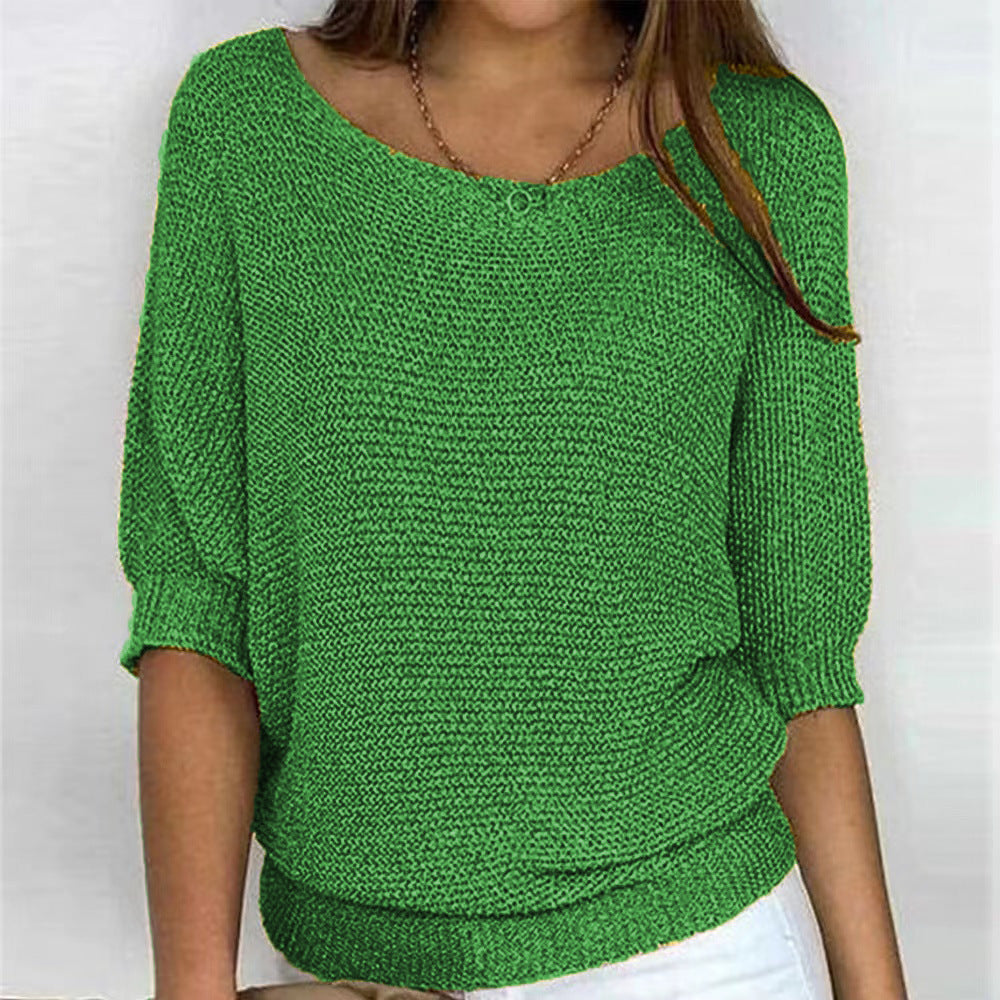 Naomi | Textured Knit Batwing Sweater