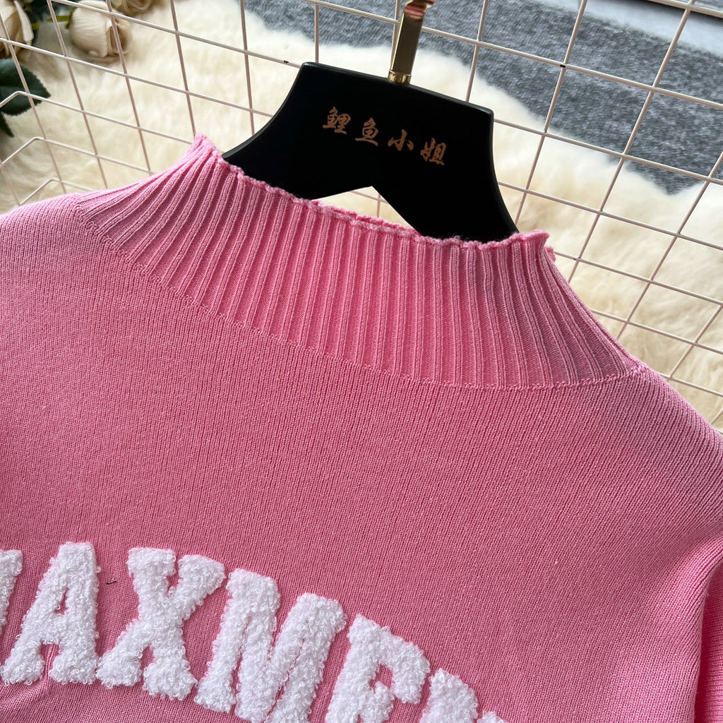 Monogrammed Sweater&Trousers Casual 2Pcs