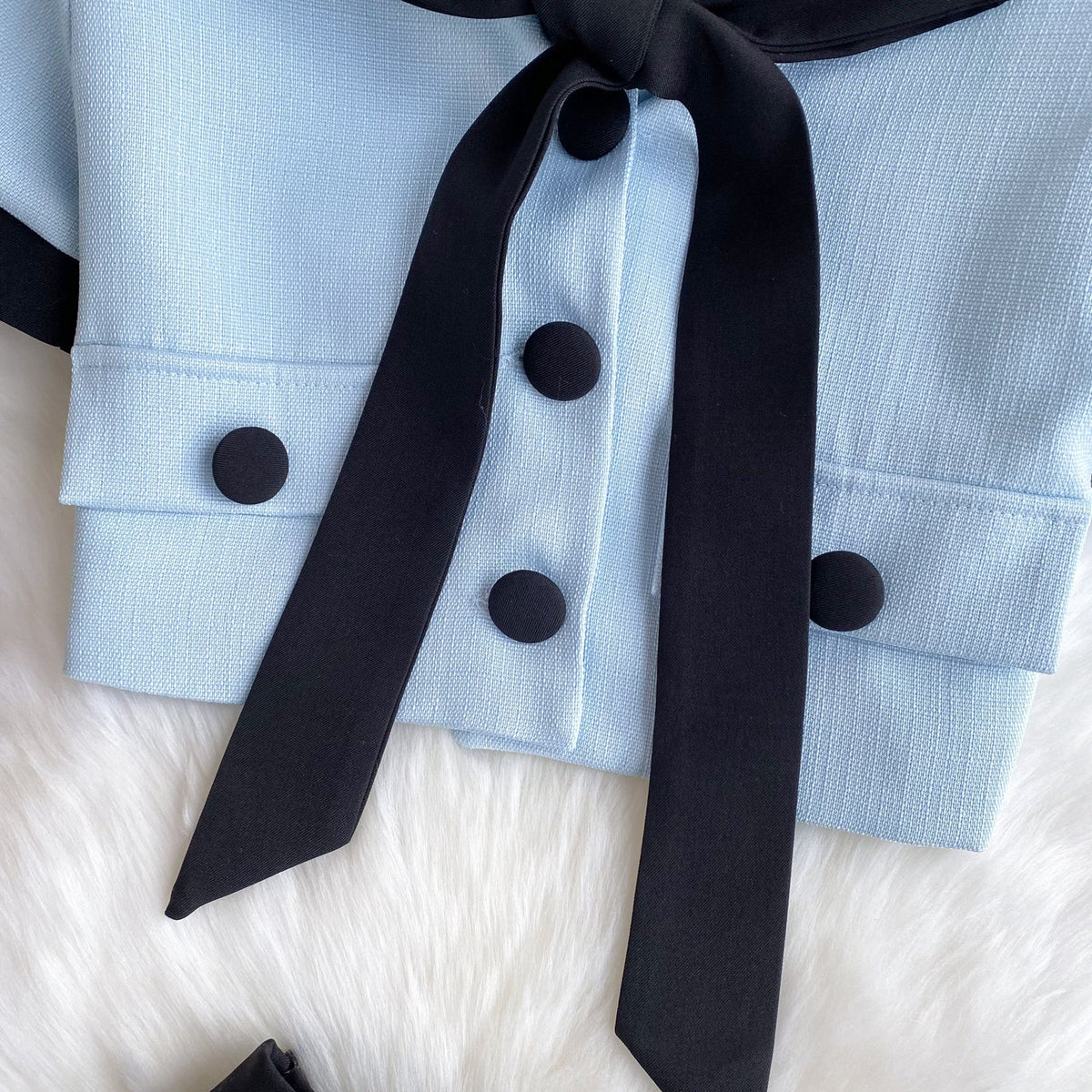 Uniform Style Top&Pleated Skirt 2Pcs