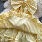 Chic Large Bow Elastic Slip Dress