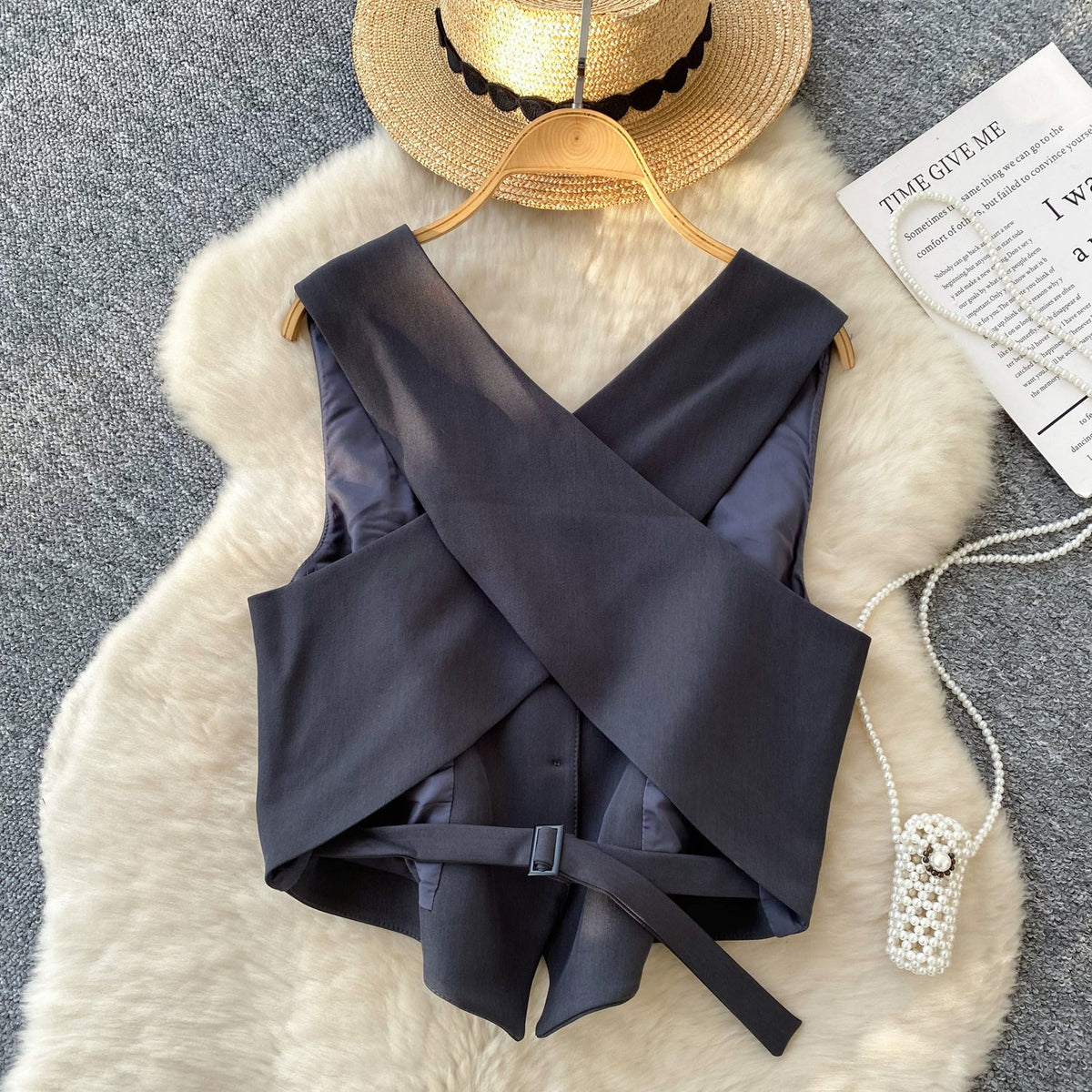 V-neck Single-breasted Suit Vest