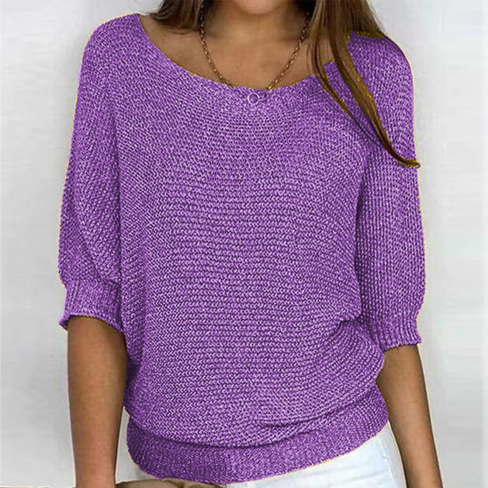 Naomi | Textured Knit Batwing Sweater