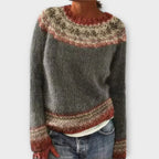 Aisha | Patterned Crewneck Sweater