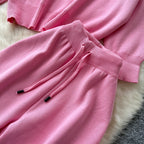 Monogrammed Sweater&Trousers Casual 2Pcs