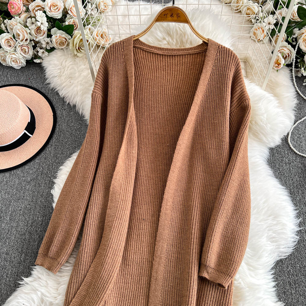 Cardigan&Tank Top&Skirt Knitted 3Pcs