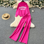 Monogrammed Sweater&Trousers Casual 2Pcs