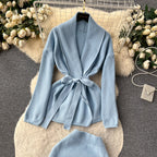 Cardigan&Camisole&Skirt Korean Style 3Pcs