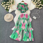 Chiffon T-shirt & Wide-leg Trousers 2Pcs