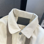 Printed Corduroy Shirt with Tie