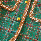 Vintage Tweed Plaid Short Jacket