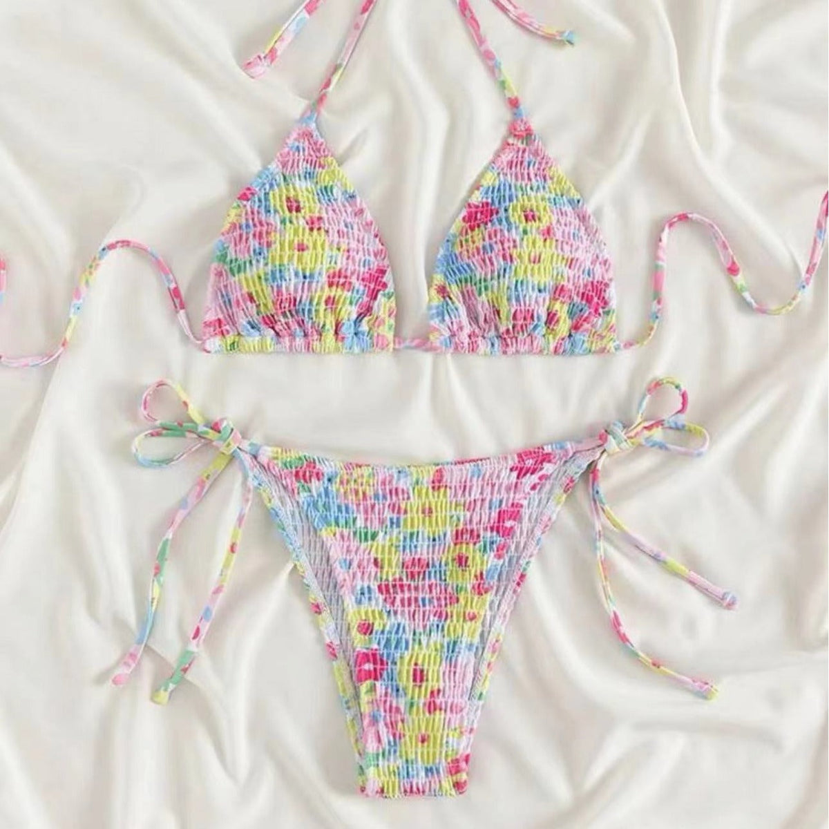 Triangle Packet Three-Point Strappy Bikini