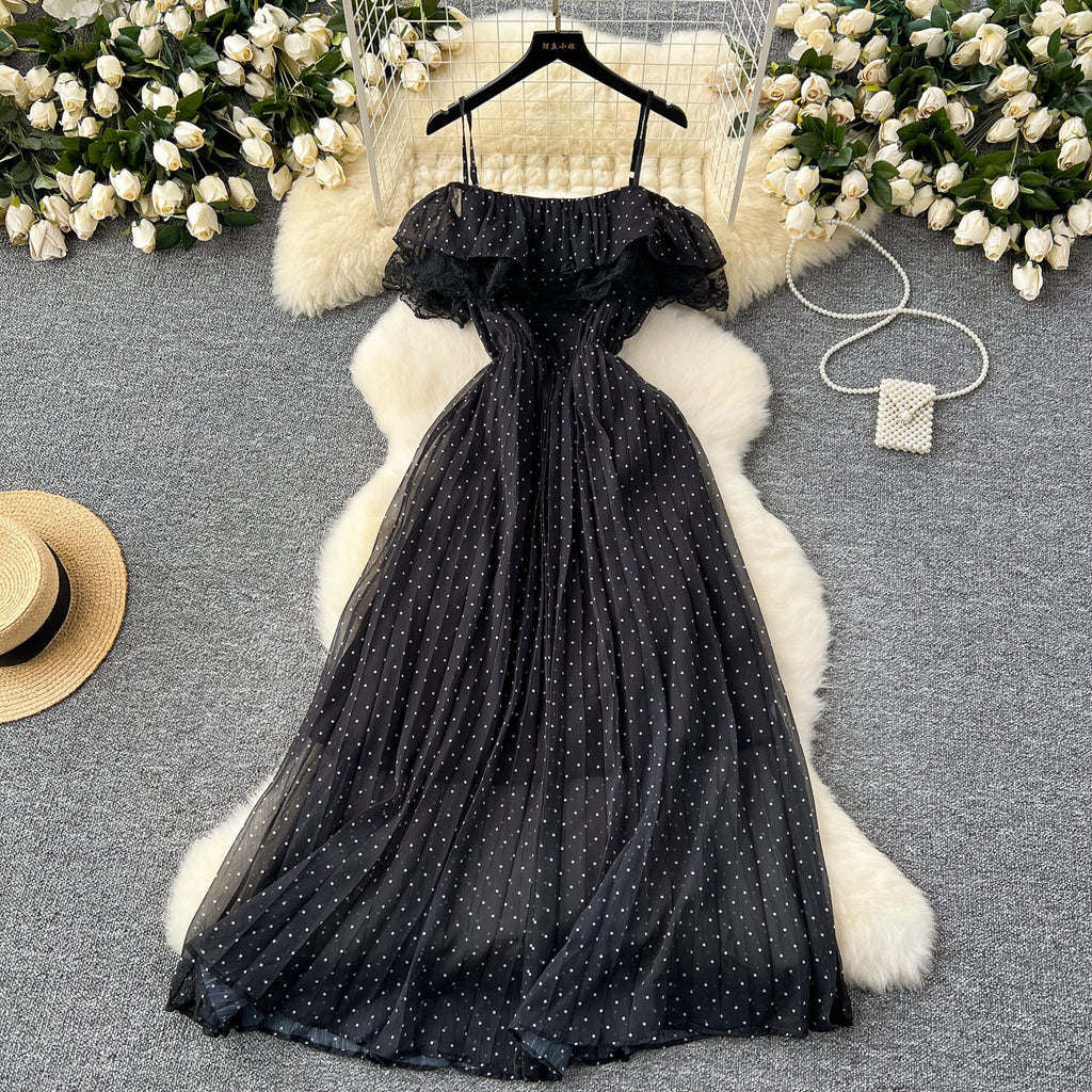 Sweetie Polka Dot Chiffon Slip Dress