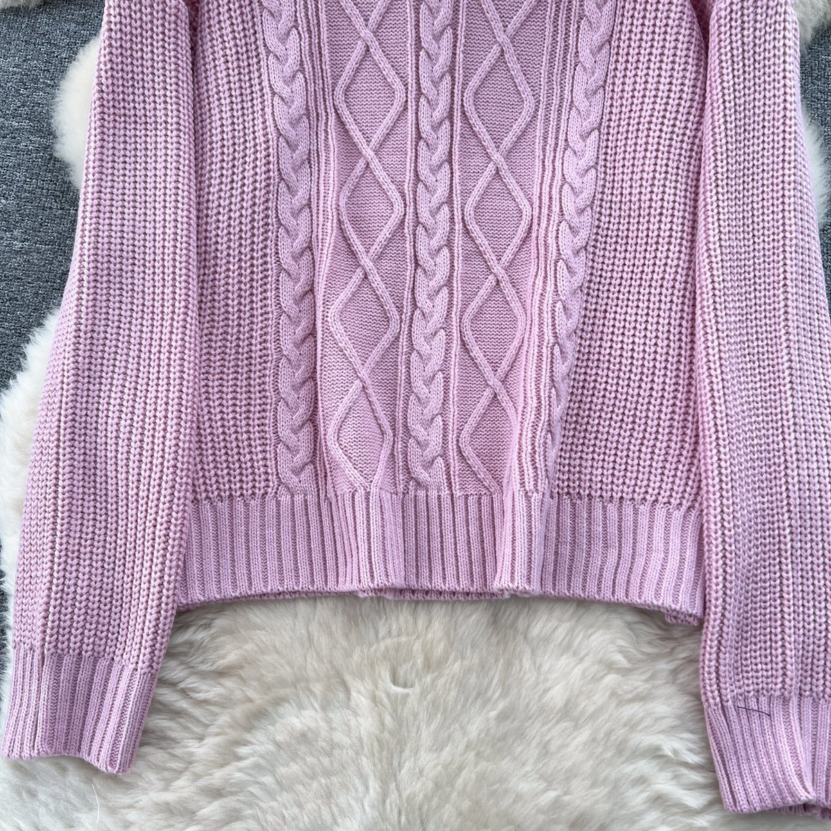 Twisted Sweater&Draped Trousers 2Pcs